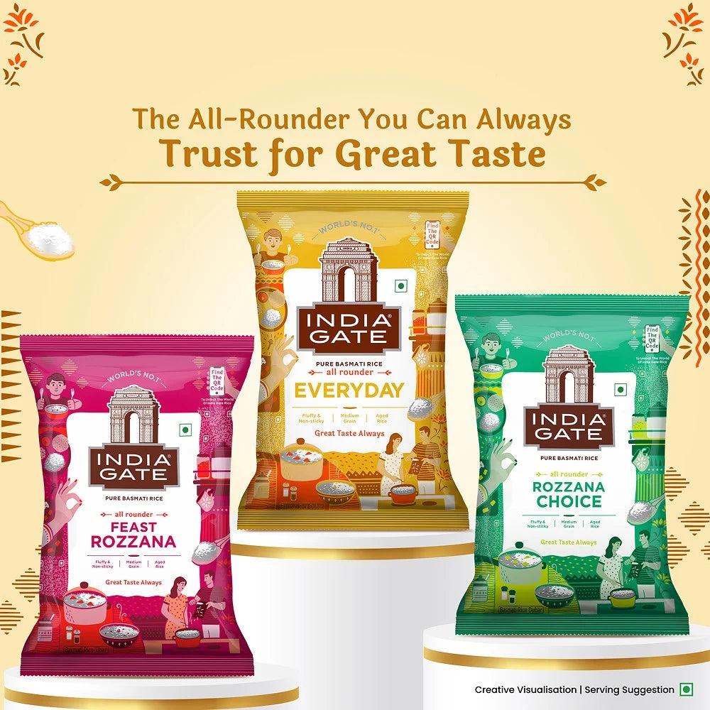 India Gate Everyday Basmati Rice (Medium Grain)