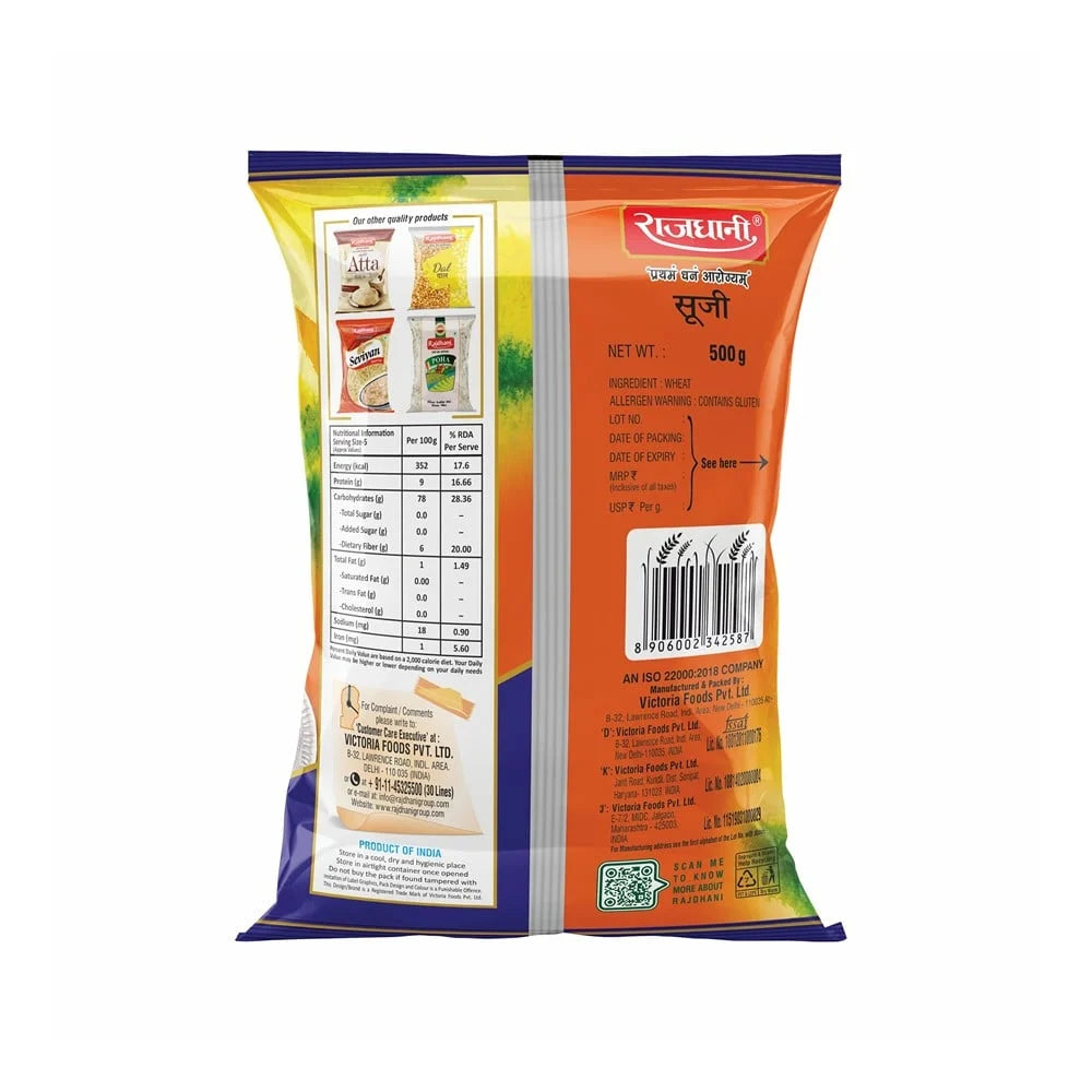 Rajdhani Sooji/Rava