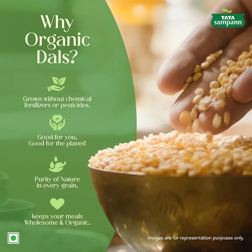 Tata Sampann Organic Arhar Dal Unpolished