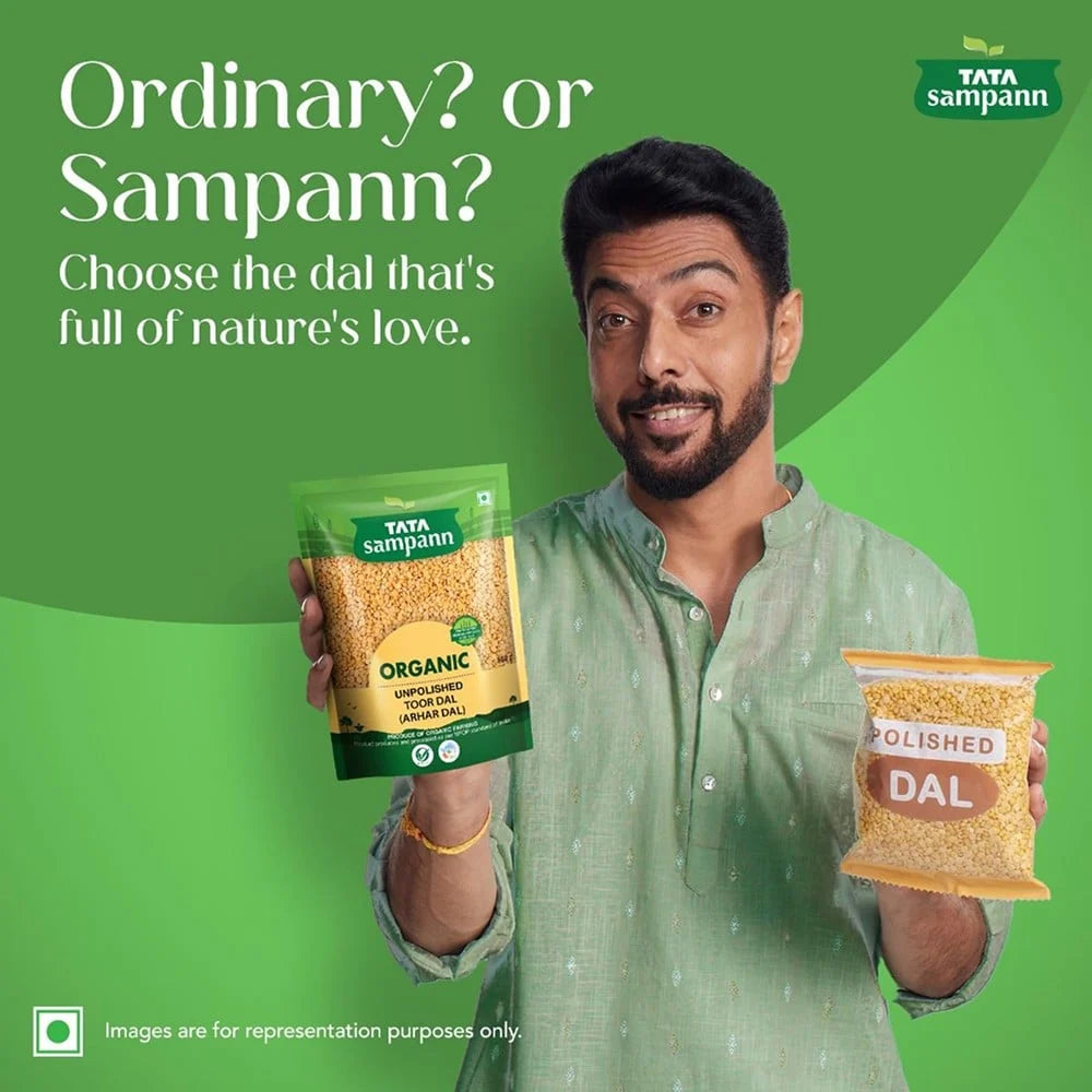 Tata Sampann Organic Arhar Dal Unpolished
