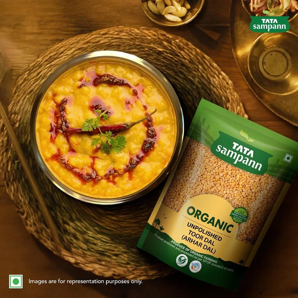 Tata Sampann Organic Arhar Dal Unpolished