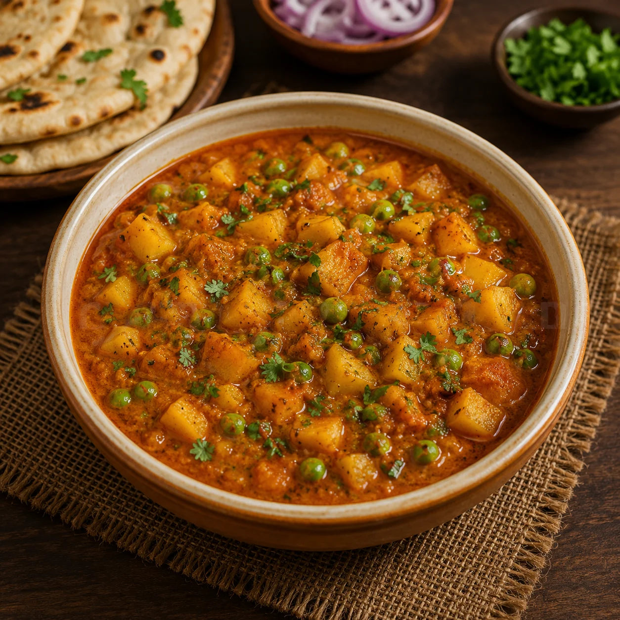 Aloo Matar Tomato