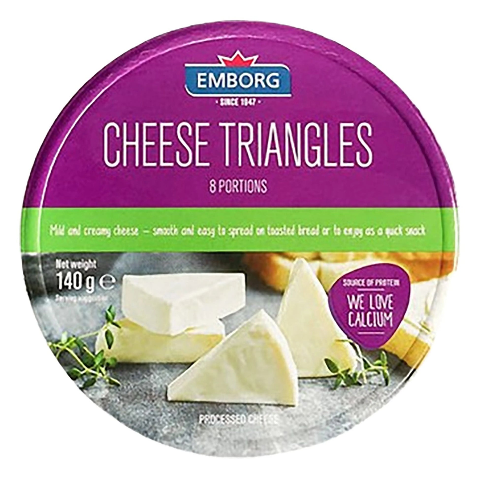 Emborg Cheese Triangles 140g